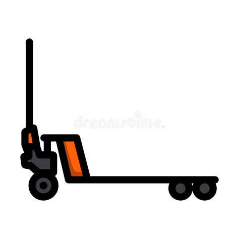 Hydraulic Trolley Jack Icon Stock Vector Illustration Of Heavy