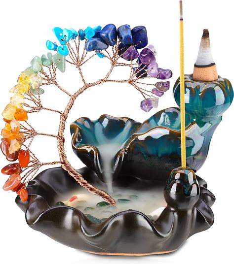 Amazon Waterfall Incense Cone Holder Lotus And Frog Bronze