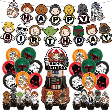 Buy Simyron Star Wars Themed Birthday Party Decorations Pieces Star