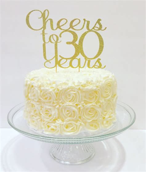 Cheers to 30 Years Glitter Cake Topper - Etsy