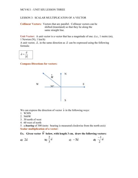 Scalar Multiplication Of A Vector