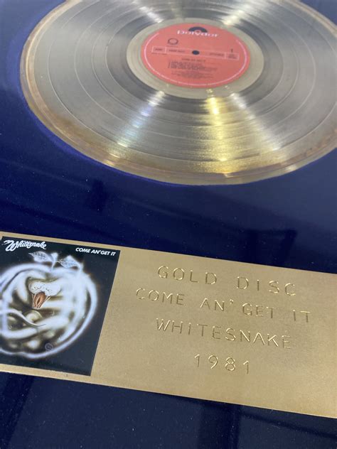 Lot 369 Whitesnake Gold Disc Award