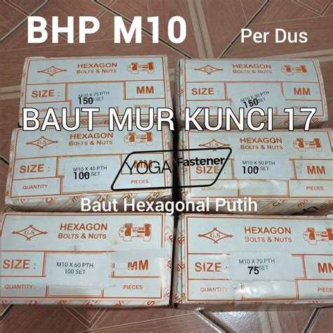 Jual Dus Bhp M Ukuran M X Sampai M X Baut Mur Hexagonal