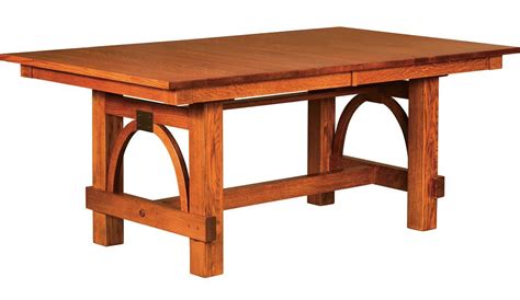 Gridley Modern Trestle Dining Table Countryside Amish Furniture