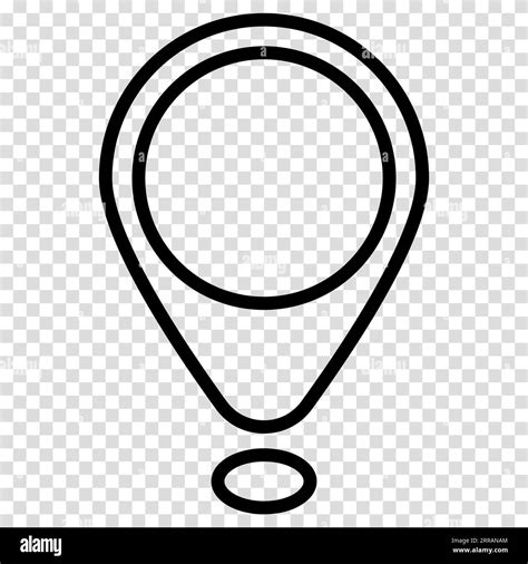 Location Pin Map Icon Flat Design Vector Illustration Sign On A