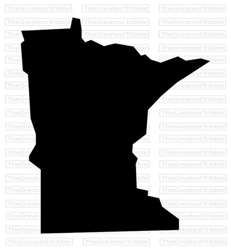 Minnesota State Map Eps Svg Png Vector Graphic Clip Art Etsy