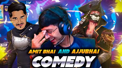 Ajju Bhai Amit Bhai Comedy Scs Gamer React To Random And Action