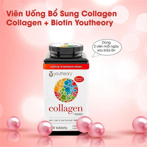 Youtheory Collagen Biotin Mg Collagen Oral Tablet Box Of