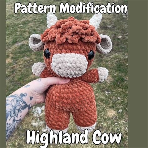 Crochet Amigurumi Highland Cow Etsy