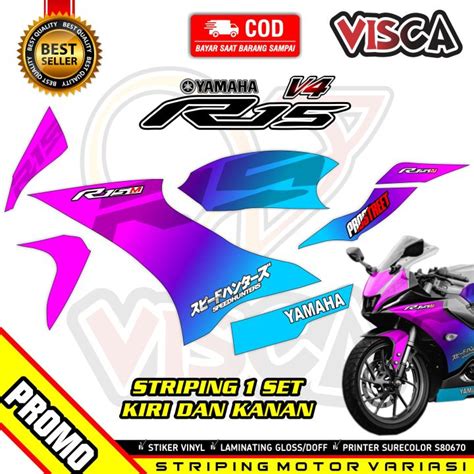 Striping R V Variasi Stiker Motor Yamaha R V Desain Bunglon