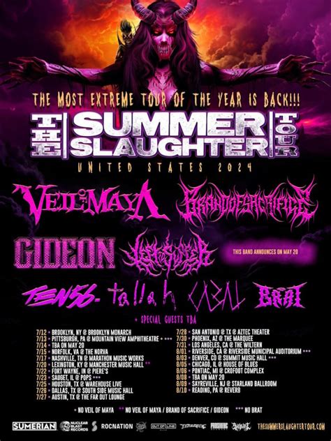 Summer Slaughter 2024 Lineup Tour Dates Announced Cirrkus News