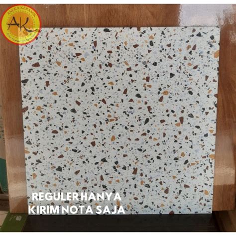 Jual Keramik Lantai Kasar Matt Drop Teras Garasi Motif Terazzo 40x40