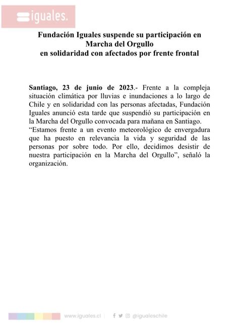 Fundaci N Iguales On Twitter Fundaci N Iguales Suspende Su