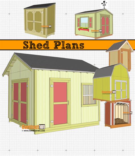 Shed Plans Archives - Construct101 | Diy shed plans, Shed plans ...