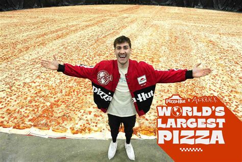 Pizza Hut Breaks Guinness World Record For Biggest Ever Pie With Help From Youtube Star Airrack