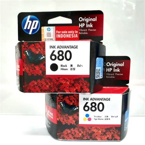 Jual Tinta Printer Hp 680 Black And Color Original Ink Catridge Garansi Resmi 1 Tahun Shopee