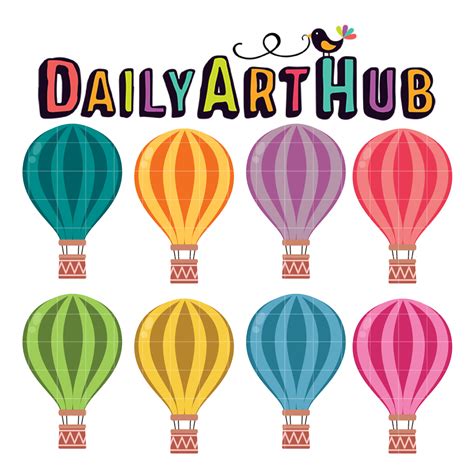 Hot Air Balloon Clipart Graphic By Qmart · Creative Fabrica Clip Art Library