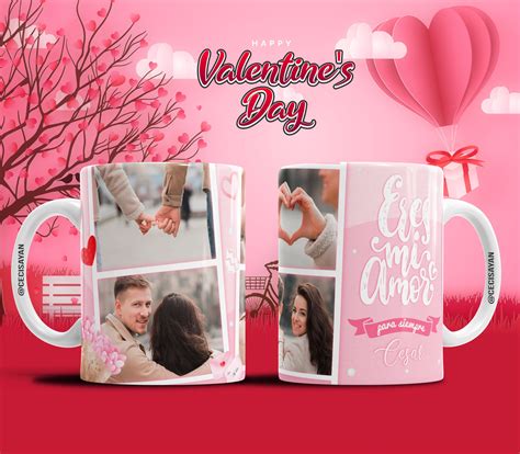 Mug Templates Valentine S Day Mugs Templates For Mugs Design Mug Editable Lovers Etsy