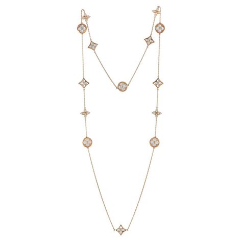 Louis Vuitton Blossom 18k Rose Gold Diamond And Mother Of Pearl Sautoir Necklace For Sale At 1stdibs