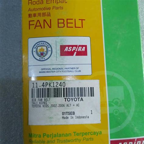 Jual Tali Kipas Atau Fan Belt Alt Ac Vios Pk Merk