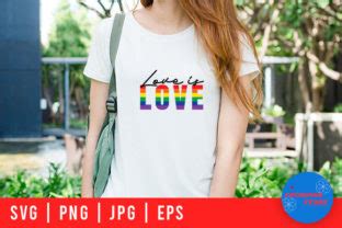 Love Is Love Pride LGBTQ Rainbow Svg Graphic By Cocoon69 Store