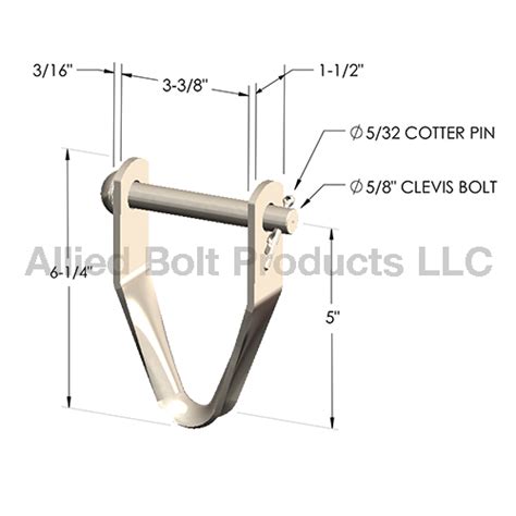 3 14 X 5 Insulated Swinging Clevis Allied Bolt Products Llc