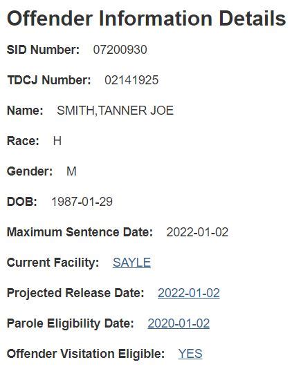 Texas Inmate Lookup – Texas Department of Criminal Justice (TDCJ ...