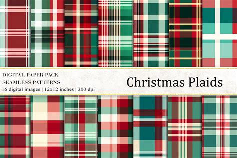 Christmas Plaids Digital Papers Graphic By BonaDesigns Creative Fabrica