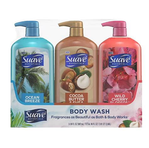 Suave Essentials Gentle Body Wash Variety Pack 3 Pk 30 Oz Walmart