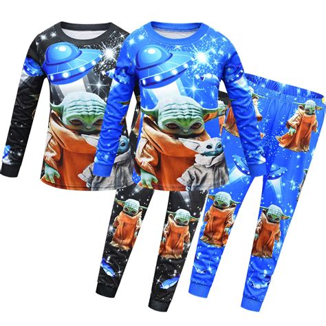 Mandalorian Baby Yoda Kids Pajamas Children Sleepwear Baby Pajamas Sets