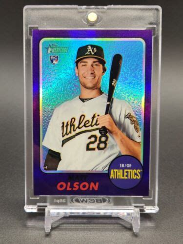 2017 Topps Heritage Chrome Purple Refractor Matt Olson RC ATLANTA