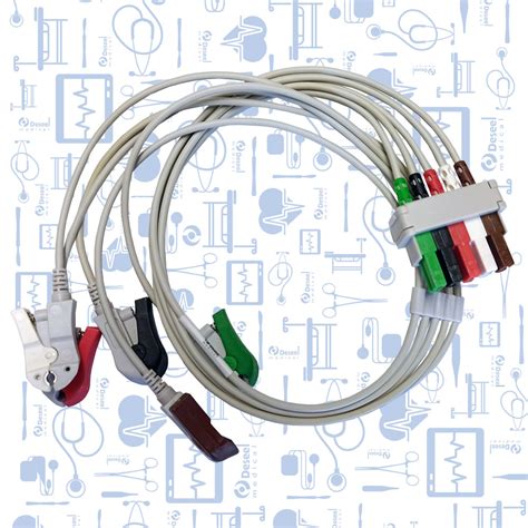 Cable Ecg Aha E Derivaciones Cm Pinza Deseel Medical