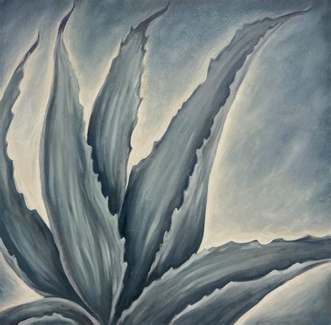 Pamela Hoke Soft Agave Oil Painting For Sale At 1stdibs