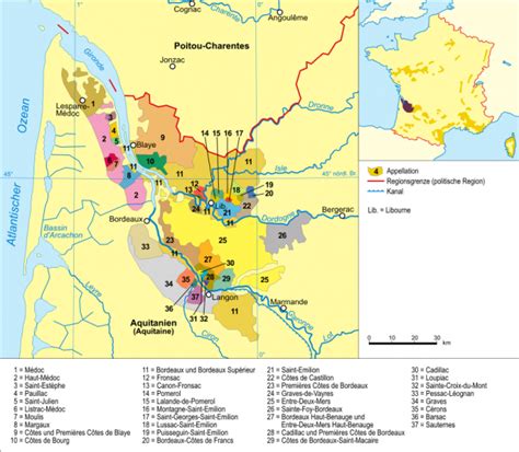 Region Bordelaise Voyage Carte Plan