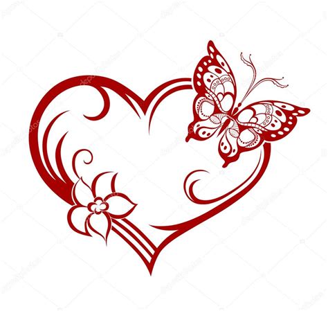 Butterfly With Heart Silhouette Stock Vector Image By ©polyudova 64824653