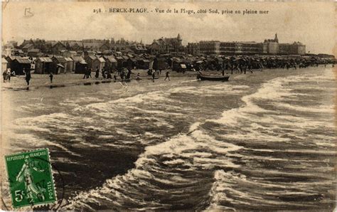 Berck Plage Vue De La Plage Cote Sud Pris En Pleine Mer Berck Cartorum