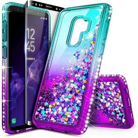 Samsung Galaxy S9 Case With Soft Screen Protector 3d Curved Full Coverage Nagebee Sparkle