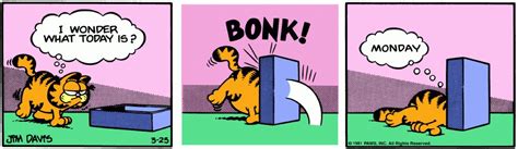 Funniest Garfield Comics Where Garfield Hates Mondays