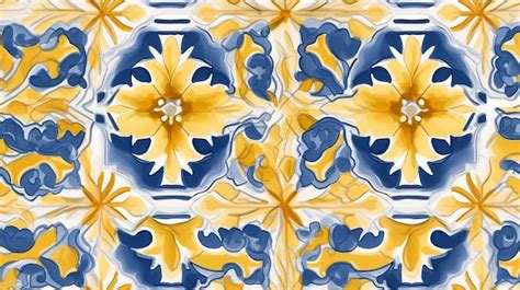 Premium Ai Image Seamless Decorated Italian Majolica Tiles Design