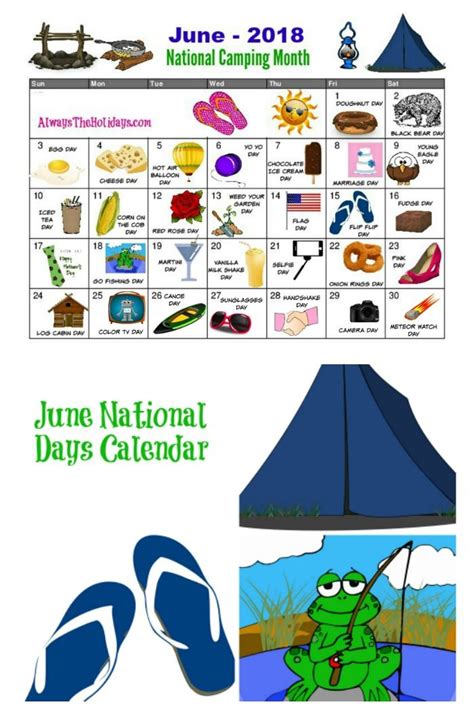 This June National Day Calendar Printable Is A Fun Way To Plan The