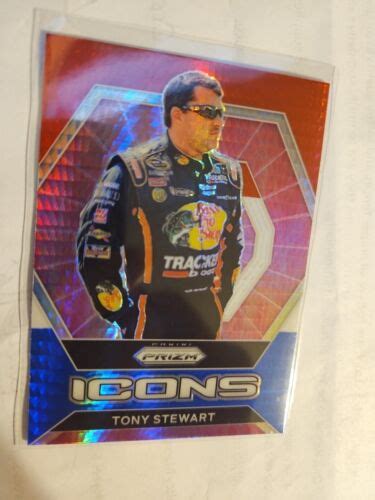 Panini Prizm Racing Tony Stewart Red White Blue Icons Prizm