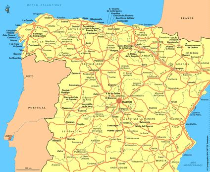 Carte Routi Re Espagne Portugal Voyage Carte Plan