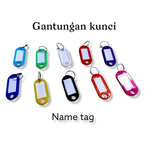 Jual Gantungan Kunci Plastik Label Nama ESCO Key Ring Shopee Indonesia