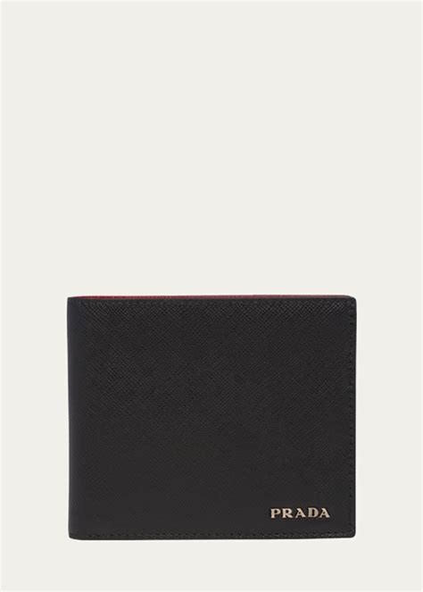 Prada Men S Saffiano Leather Bi Fold Wallet Bergdorf Goodman