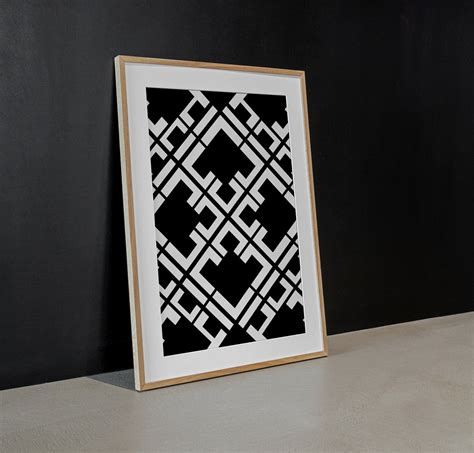 Black and White Geometric Art Geometric Wall Art Tile Art - Etsy