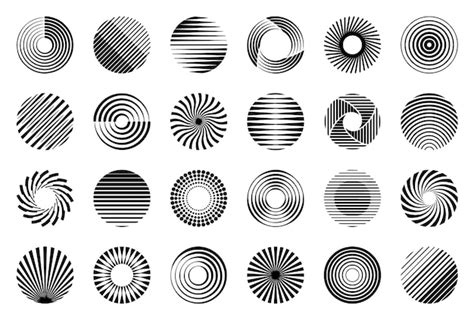 Ensemble De Cercles Différents éléments De Conception Abstraits Formes