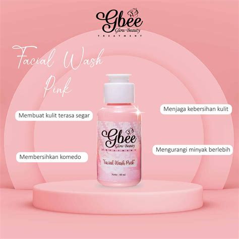 FACIAL WASH PINK GBEE GLOW BEAUTY ORIGINAL Lazada Indonesia