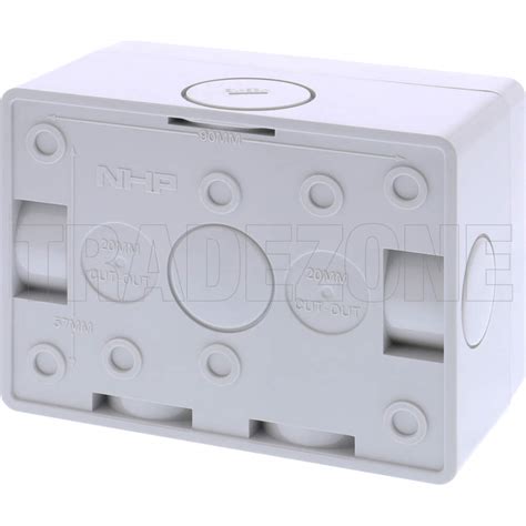 Nhp 16 Amp 3 Gang N Line Large Weatherproof Switch Grey Nlsw316l