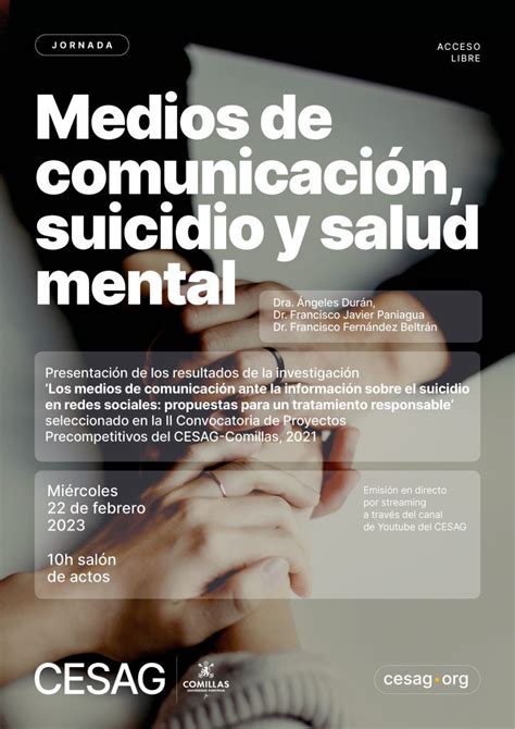 Jornada Sobre El Tratamiento Del Suicidio En Los Medios De Comunicación