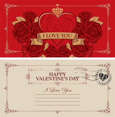 Premium Vector | Happy valentine's day greeting card